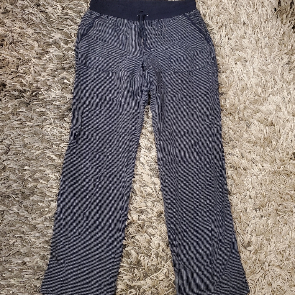 Athleta Bali Wide Leg Linen Pants, Size 12 Tall